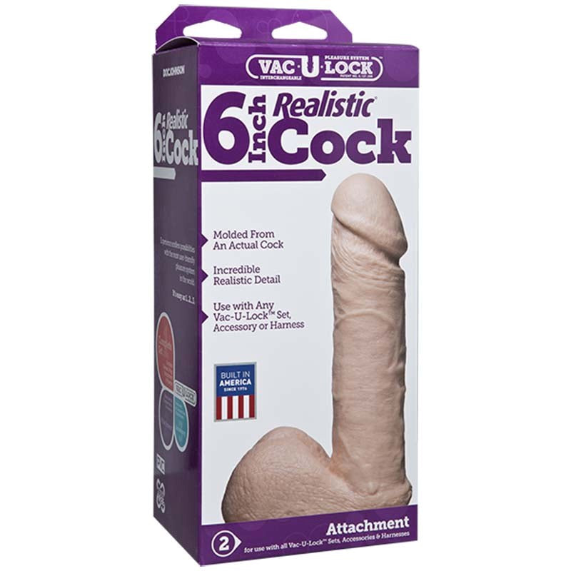 Vac-U-Lock 6 Realistic Cock - - Realistic Dildos
