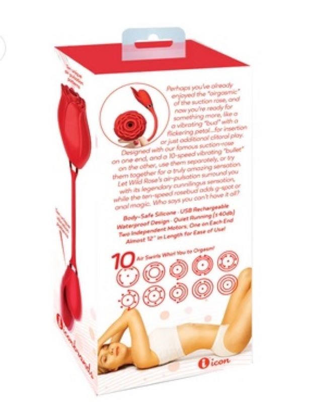 Wild Rose Suction & Bullet Air Pulse Vibe - - Clit Ticklers and Pulsators