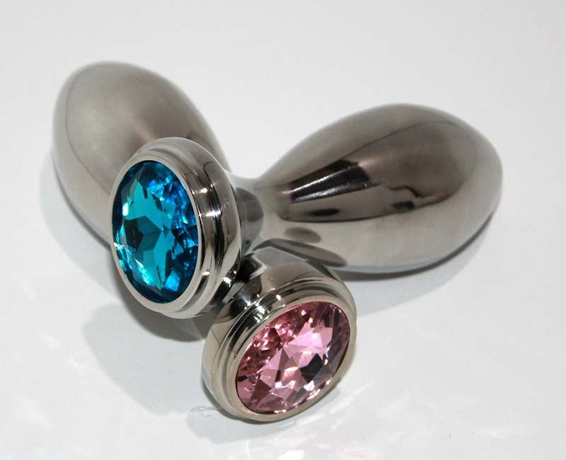 Little Boy Jewelled Large Anal Plug Emerald - - Steel Sex Toys