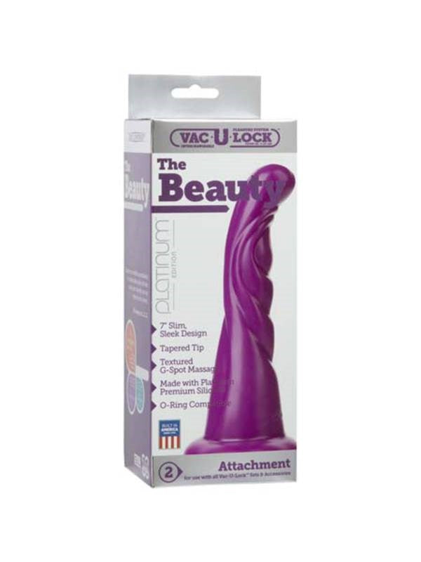 Doc Johnson Vac-U-Lock The Beauty Strap On Purple - Strap On Sextoys