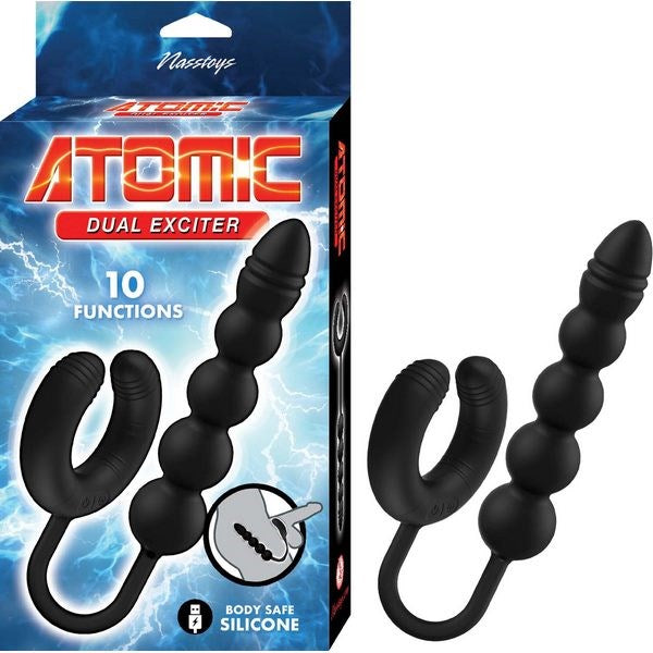 Dual Pleasure Powerhouse - ATOMIC Vibrating C-Ring and Prostate Massager - Prostate Toys