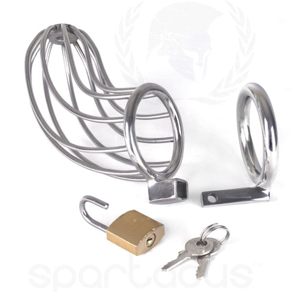 Bird Cage Stainless Steel Chastity Device by Spartacus - Male Chastity