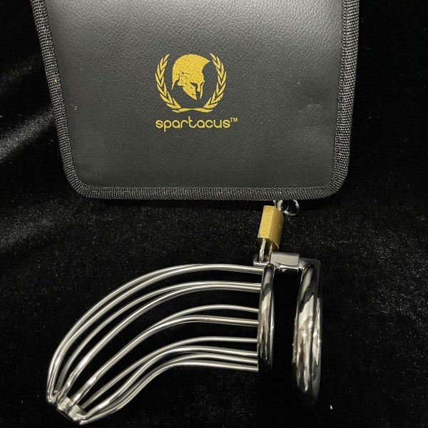 Bird Cage Stainless Steel Chastity Device by Spartacus - Male Chastity