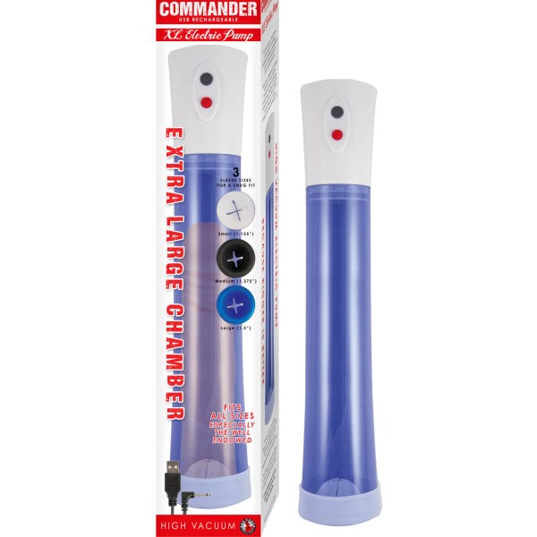 COMMANDER Deluxe Vacuum Penis Pump - Powerful, Waterproof, Rechargeable - Penis Pumps And Stretchers