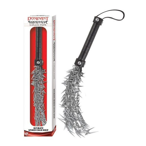 DOMINANT Submissive Collection - Spiked Iron Chain Whip - Whips And Crops
