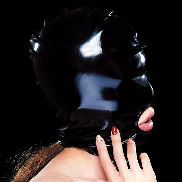 Enigmatic Allure - Japanese-Crafted PVC Mask for Fetish Exploration - Masks And Blindfolds
