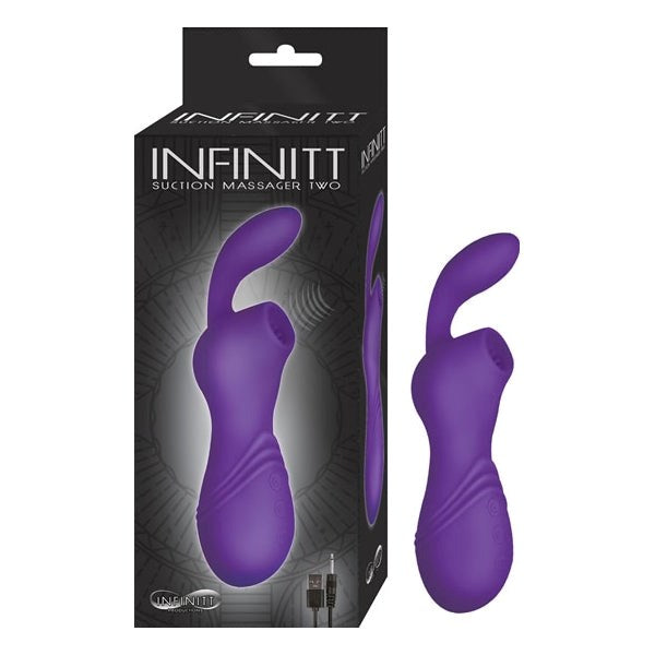 INFINITT Dual Pleasure Suction Massager - 12 Vibration & Suction Functions - Clit Ticklers and Pulsators