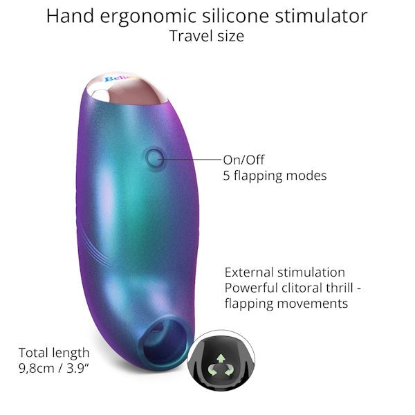 Love To Love Believer - Rechargeable Ergonomic Flapping Pleasure Device - Clit Ticklers and Pulsators