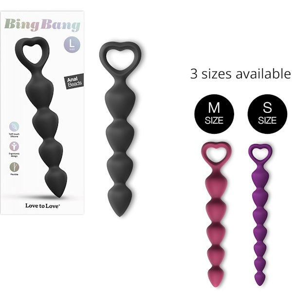LOVE TO LOVE Bing Bang - Graduated Silicone Anal Pleasure Beads - Anal Beads and Balls