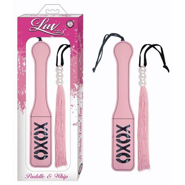 LUV PADDLE and Whip For S&M Roleplay Pink - Paddles And Slappers