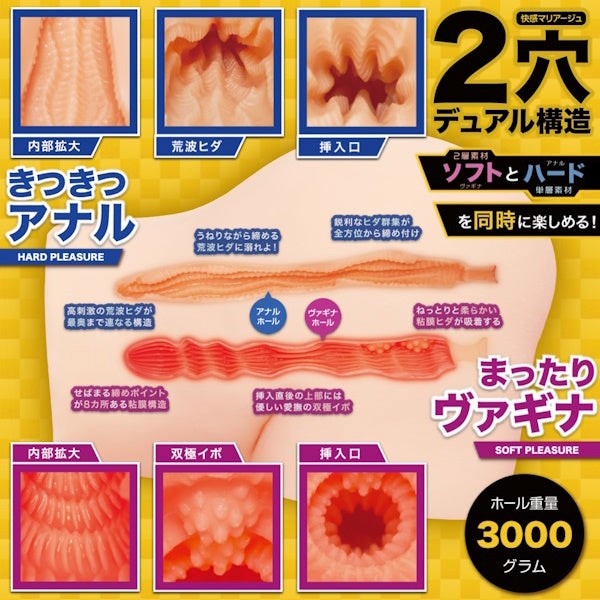 MACCOS Den Boo 2 - Dual Textured Lifelike Pleasure Onahole - Masturbators and Strokers