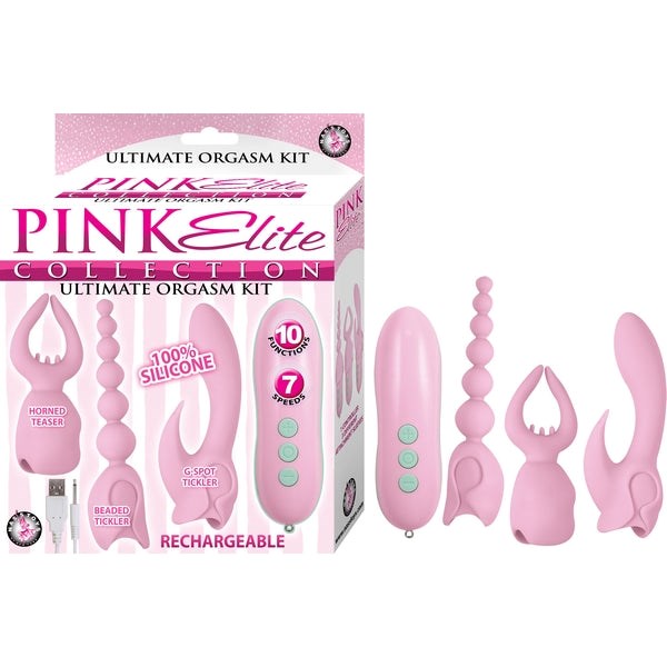 PINK ELITE - Versatile 3-in-1 Silicone Massage Orgasm Kit - Sex Kits