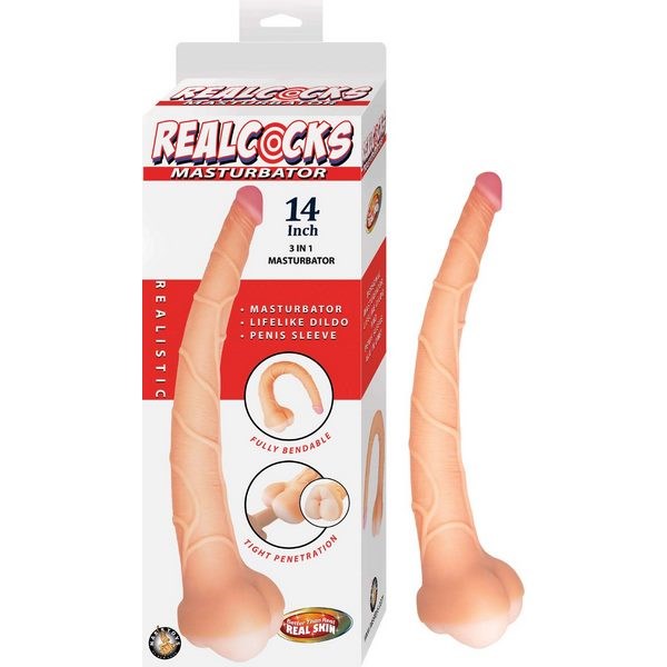 REALCOCKS 14" Versatile Pleasure Toy - Masturbator, Dildo, and Penis Sleeve - Masturbators and Strokers