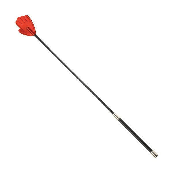 Spartacus Enterprises - Precision-Crafted BDSM Crop with Red Metallic Hand Tip - Whips And Crops