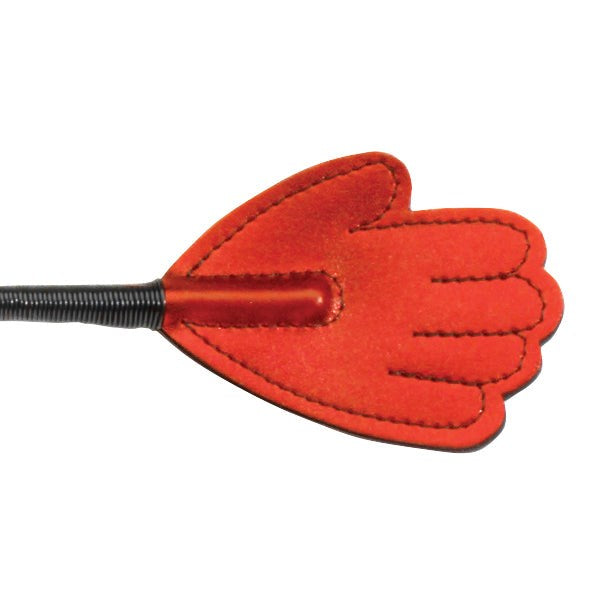 Spartacus Enterprises - Precision-Crafted BDSM Crop with Red Metallic Hand Tip - Whips And Crops
