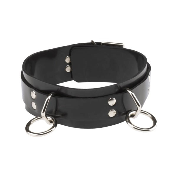 Rubberline Locking Bondage Collar - Collars and Leads
