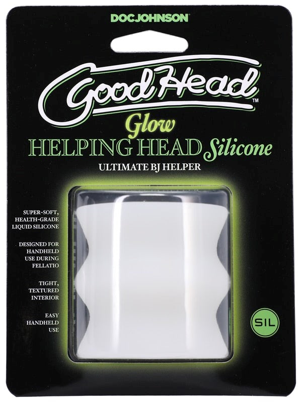 GoodHead Glow Helping Head Silicone Frost Mini Stroker - - Masturbators and Strokers