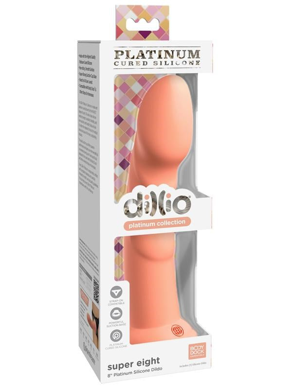 Dillio Platinum Super Eight 8 inch Realistic Dong - - Realistic Dildos
