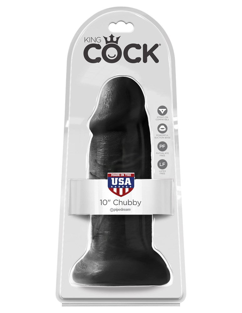 King Cock 10 inch Chubby Realistic Dildo - - Realistic Dildos