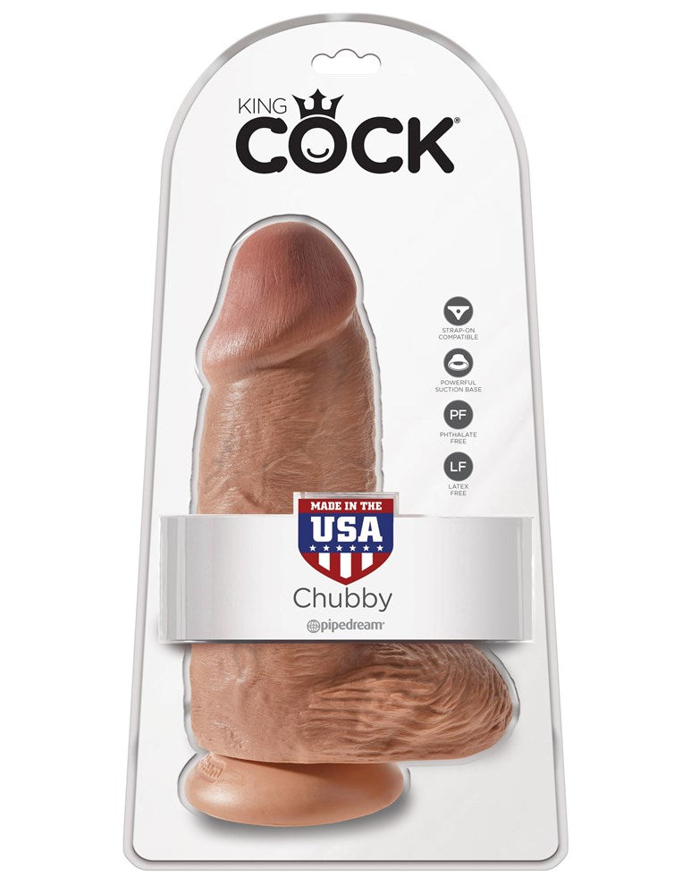 King Cock Chubby 9 Inch Dildo with Suction Cup - - Realistic Dildos