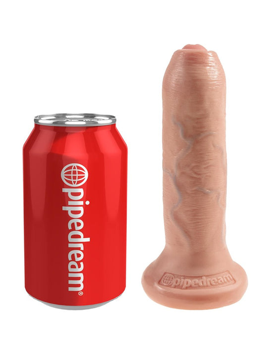 King Cock Uncut Lifelike with Foreskin Realistic Dildo Flesh - - Realistic Dildos