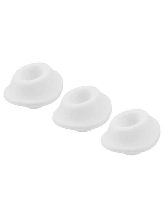 Womanizer Premium/Classic/Liberty Silicone Heads 3 Pack White - - Vibrator Accessories