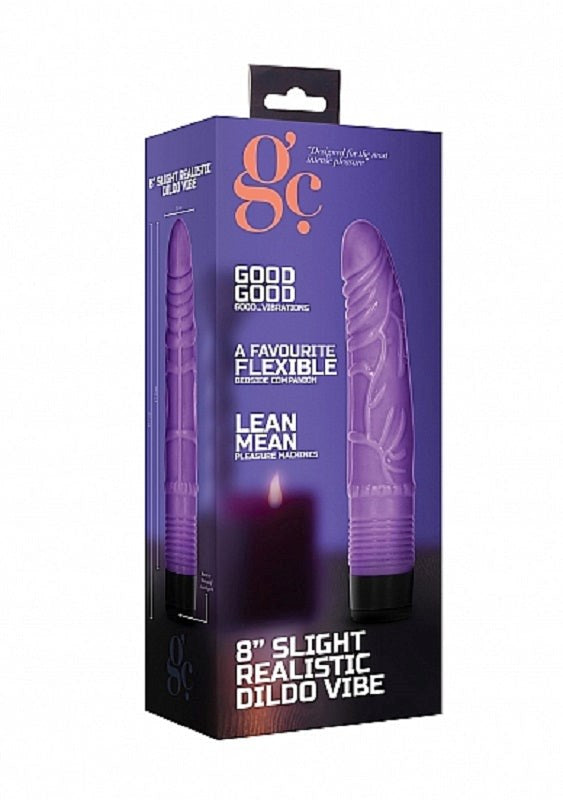 GC Slight Realistic Vibrating Dildo 8 inch - - Realistic Dildos