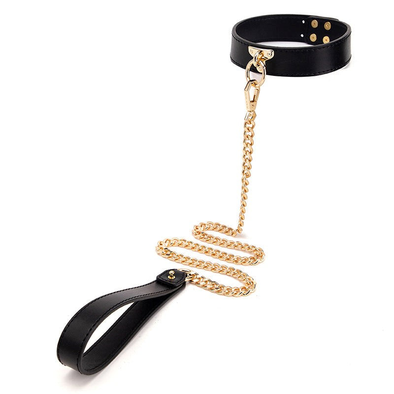 Golden Chain Lead BDSM Collar - - Fancy Dress Ups