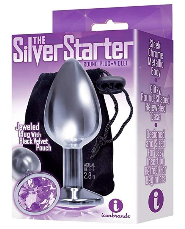 The 9's Silver Starter Jeweled Plug - - Body Wands
