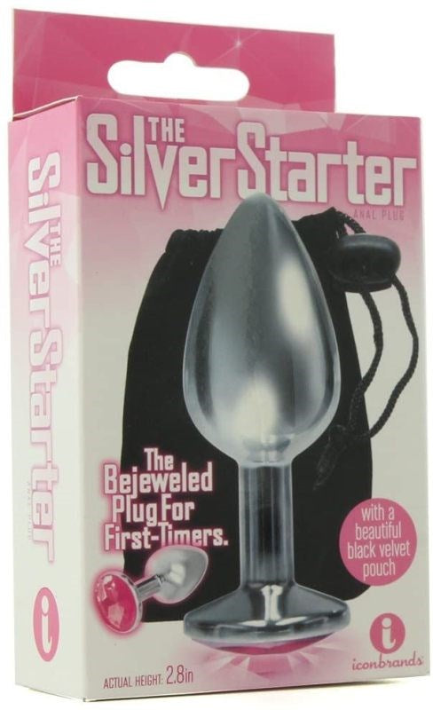 The 9's Silver Starter Jeweled Plug - - Body Wands