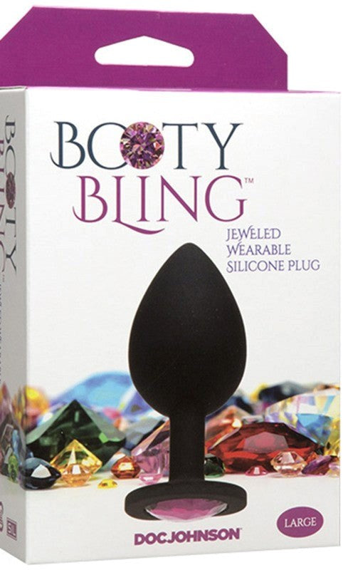 Booty Bling Large Silicone Butt Plug - - Clit Ticklers and Pulsators