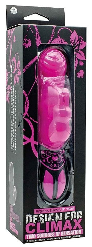 Design for Climax 5 in. Silicone Vibrator & Clit Stimulator - - Collars And Cuffs