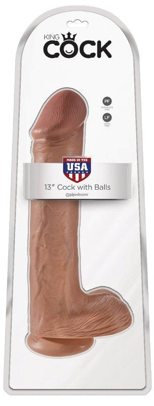 King Cock 13 Inch Cock with Balls - - Realistic Dildos