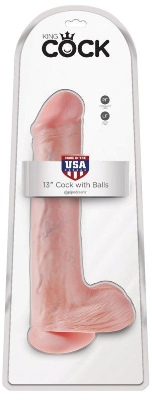 King Cock 13 Inch Cock with Balls - - Realistic Dildos