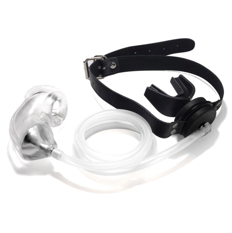 Piss Urinal With Cock Cage - - Collars And Cuffs