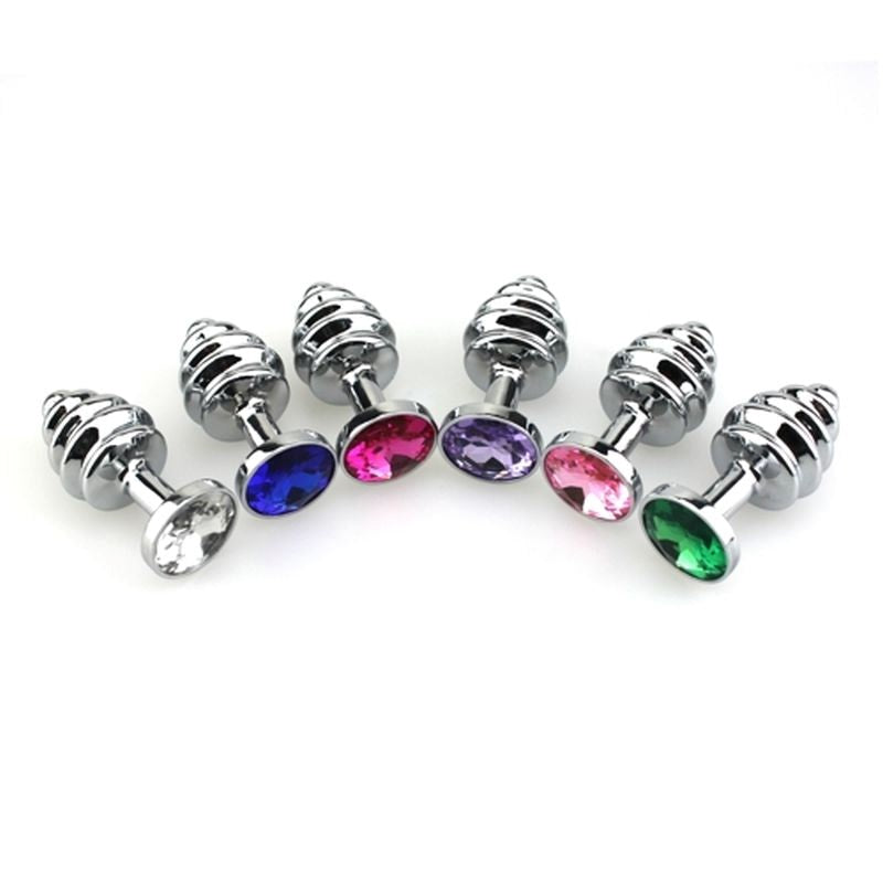 Ribbed Anal Rocket Plug Gemmed - - Masks And Blindfolds