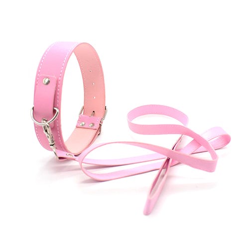 Fur Lined Collar with Leash - - Luxury Sex Toys