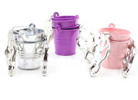 Nipple Clover Clamp With Buckets - - Clit Ticklers and Pulsators