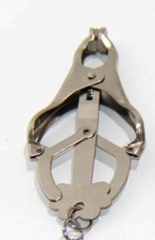 Nipple Clover Clamp With Buckets - - Clit Ticklers and Pulsators