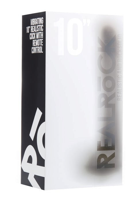 Real Rock Vibrating 10 Realistic Cock With Scrotum - - Vibrating Dildos