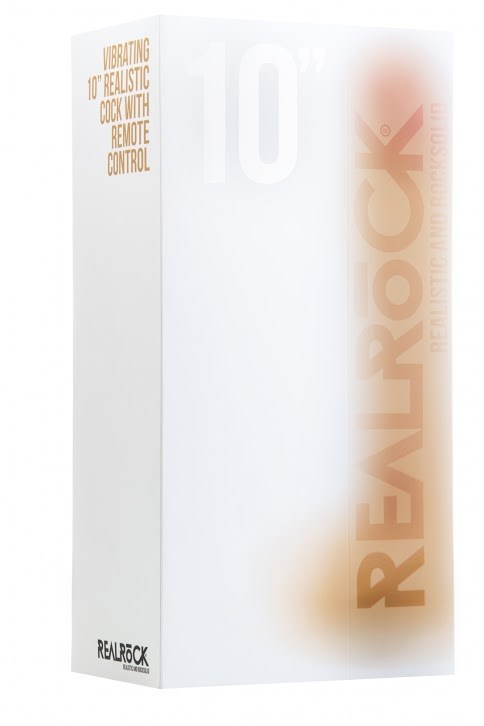 Real Rock Vibrating 10 Realistic Cock With Scrotum - - Vibrating Dildos