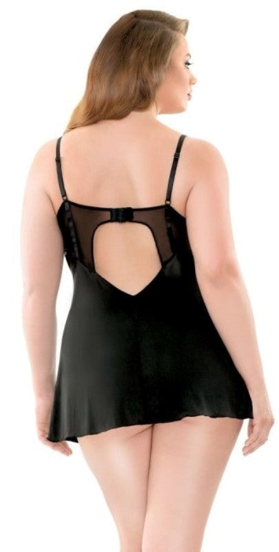 Curve Savannah Metallic Chemise And G-String - Babydolls and Chemises
