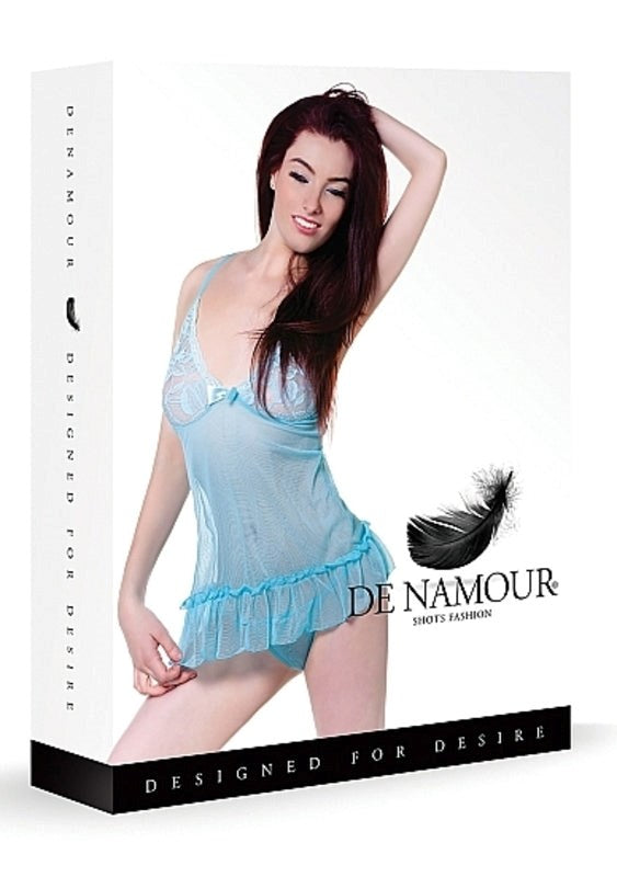 De Namour Blue Babydoll & G-String - Babydolls and Chemises