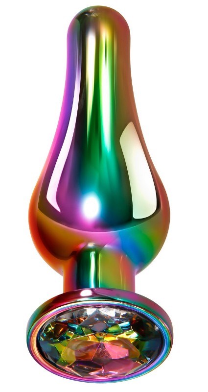 Evolved Rainbow Metal Pleasure Plug - Stylish and Satisfying - Butt Plugs