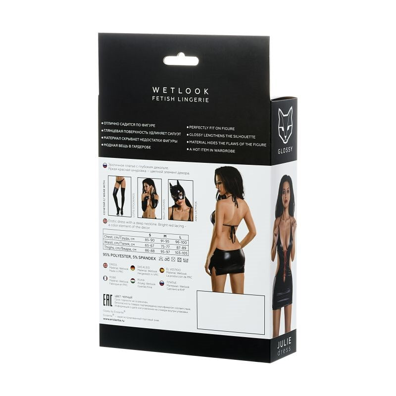 Glossy's Sleek and Stylish Dress Wetlook - Julie - Bras and Bra Sets