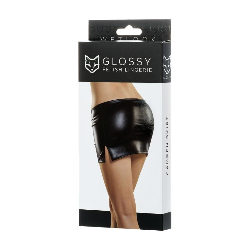Glossy's Sleek and Stylish Wetlook Mini Skirt - Camren - Her Fetish