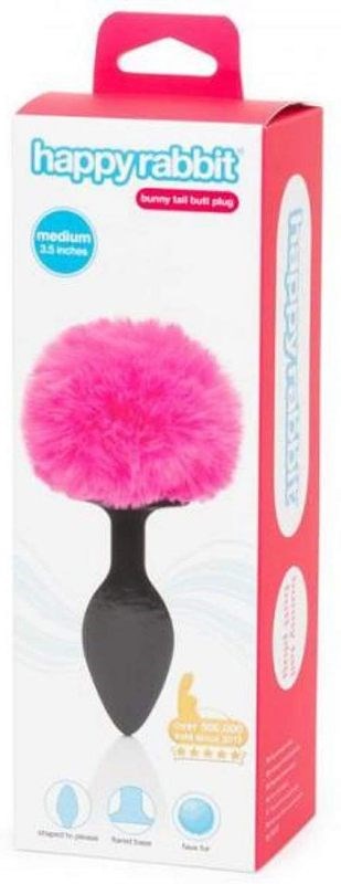 Happy Rabbit Pink Bunny Tail Plug - Butt Plugs