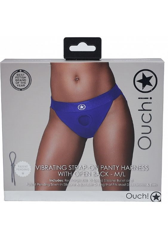 Ouch! Pleasure-Enhancing Vibrating Strap-on Panty Harness - Strap On Sextoys