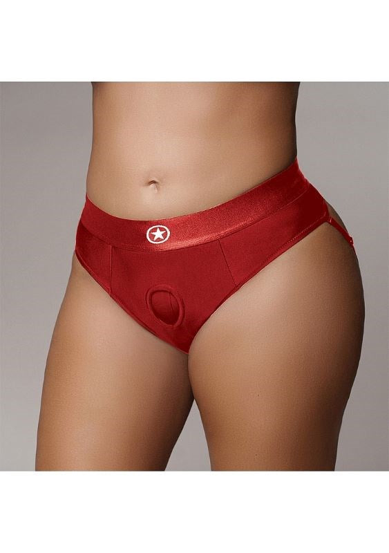 Ouch! Electrifying Strap-on Thong - Red - Strap On Sextoys