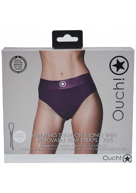 Ouch! Intimate Pleasure Strap-on Thong - Purple - Strap On Sextoys